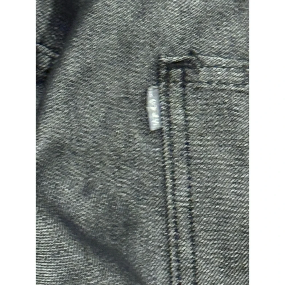 Vintage Levi's Silver Tab Trucker Jacket L Shiny Denim Hip Hop Skate 90s Y2K